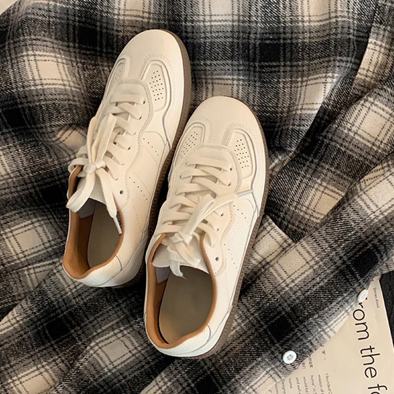 

Виноградная мать 2025 осень и зима новая серебристая немецкая тренировочная обувь удобный передний ремешок толстая подошва обувь носить повседневную белую обувь 40 белый