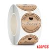 500pcs Merci Kraft Sticker French Thank You Fait Main Avec Amour DIY Multifunction Paper Label Adhesive Gift Seal Sticker