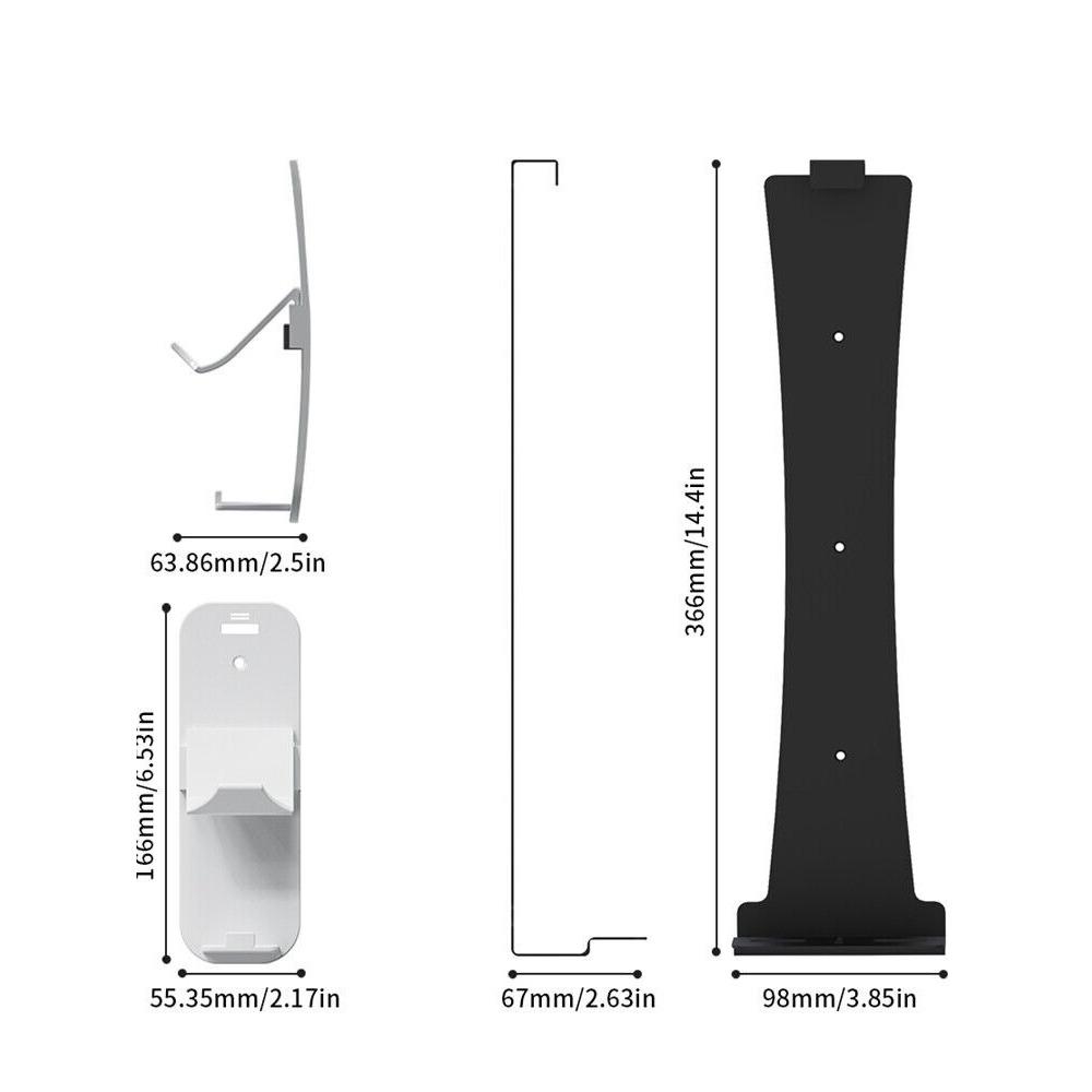 Kit de montare pe perete compatibil cu Playstation5 Slim Disc și Edition, cu suporturi pentru depozitare controler și căști