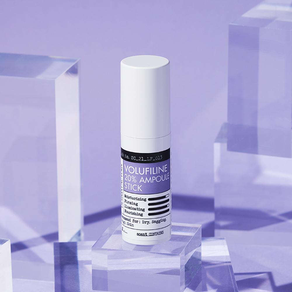 Dermafactory Vegan Volufiline 20% Ampul Stick 10g – Multibalsem voor versteviging, een stralende teint en tegen rimpels, met Frans Sederma-ingrediënt en Koreaanse ingrediënten.