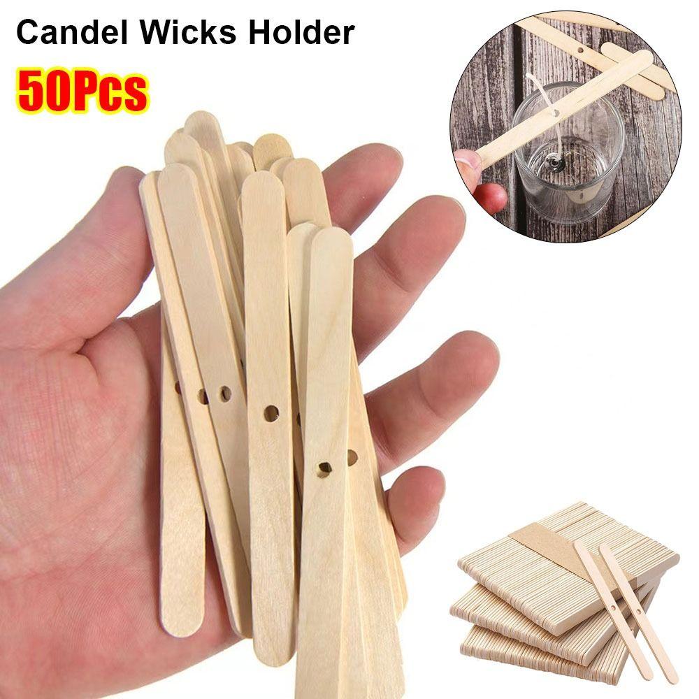 50 Stück 114mm Kerzendocht Halter Holz Zentrierhilfe Langlebiges Kerzenherstellungswerkzeug Handgemachtes Handwerk