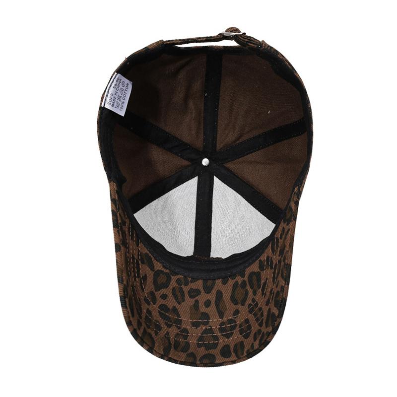 Leopard Print Baseball Cap Unisex Sun Hat Outdoor Sunscreen Cap Letter Embroidered Cap