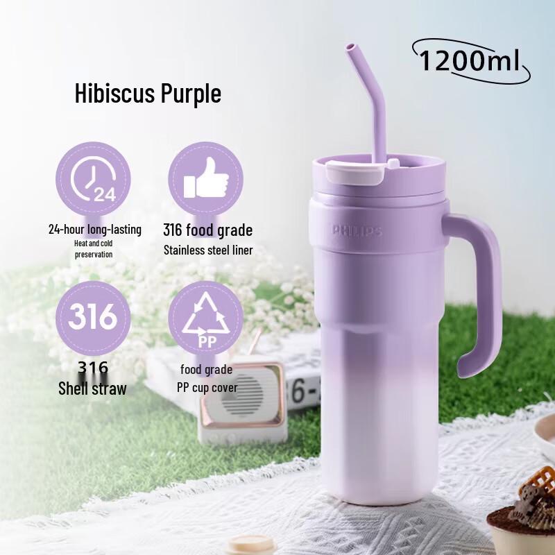 Philips 316 Stainless Steel Insulated Straw Cup 1200ml