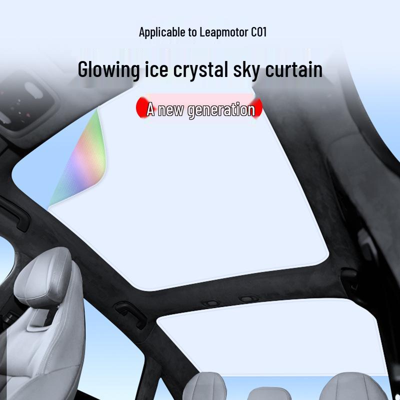Leapmotor C01 Sunroof Ice Crystal Sunshade: Heat Insulation, Sun Protection, Privacy, and Light Blocker for Camping