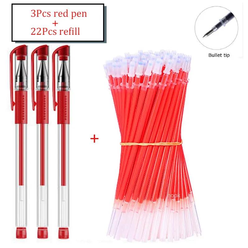 35 Adet Jel Kalem Koleksiyonu Okul Malzemeleri Siyah Mavi Kırmızı Mürekkep Rengi 05mm Tükenmez Kalem Kawaii Kalem Yazı Gereci Okul Ofis Kırtasiye