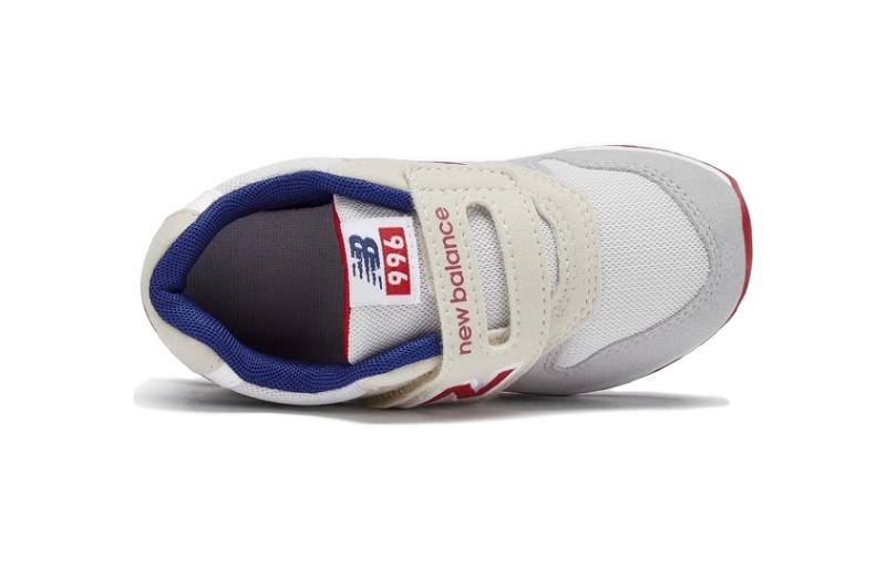 New Balance NB 996 Lightweight Abrasion Resistant Low top Toddler Shoes Gray Beige Blue Infant And Toddler IZ996JD3
