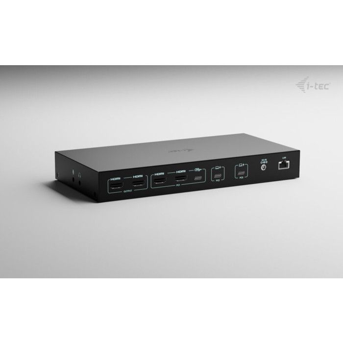 I-tec Docking Station KVM USB-C Nero 3 Dispositivi Dual Video 92W
