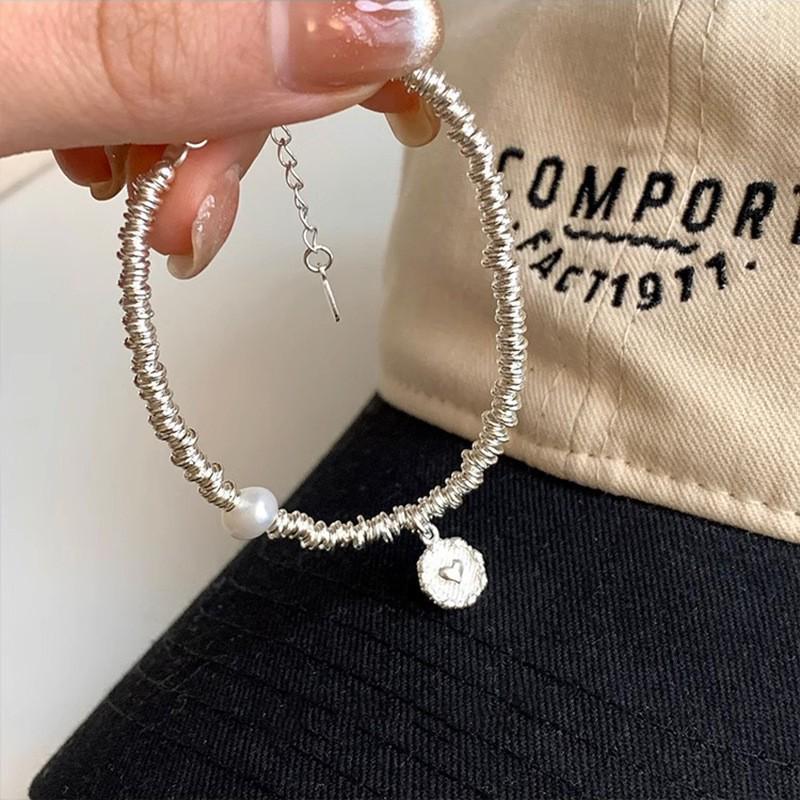 Korean Pearl & Sterling Silver Beaded Bracelet: Non-Fading, Summer Women's High-End Jewelry.