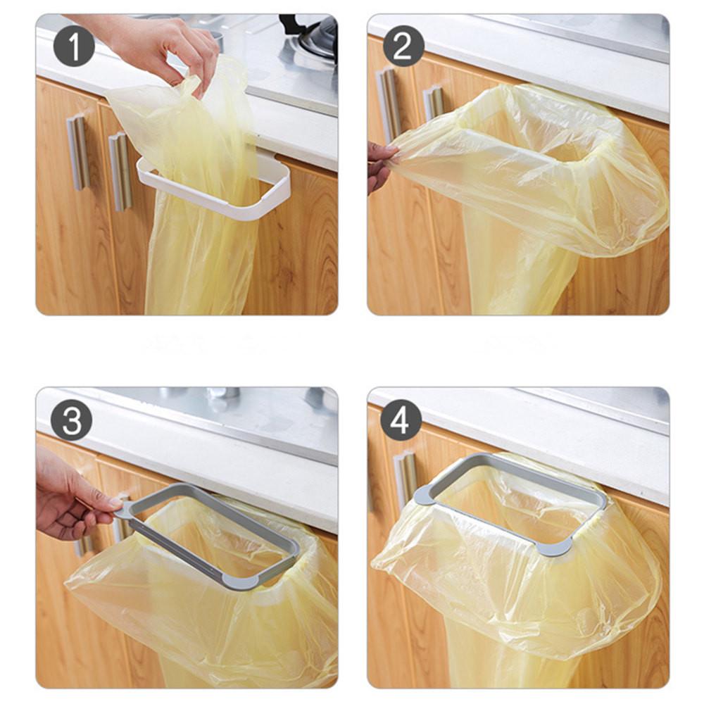 Hanging Garbage Bag Holder Kitchen Cupboard Stand Trash Storage Rack