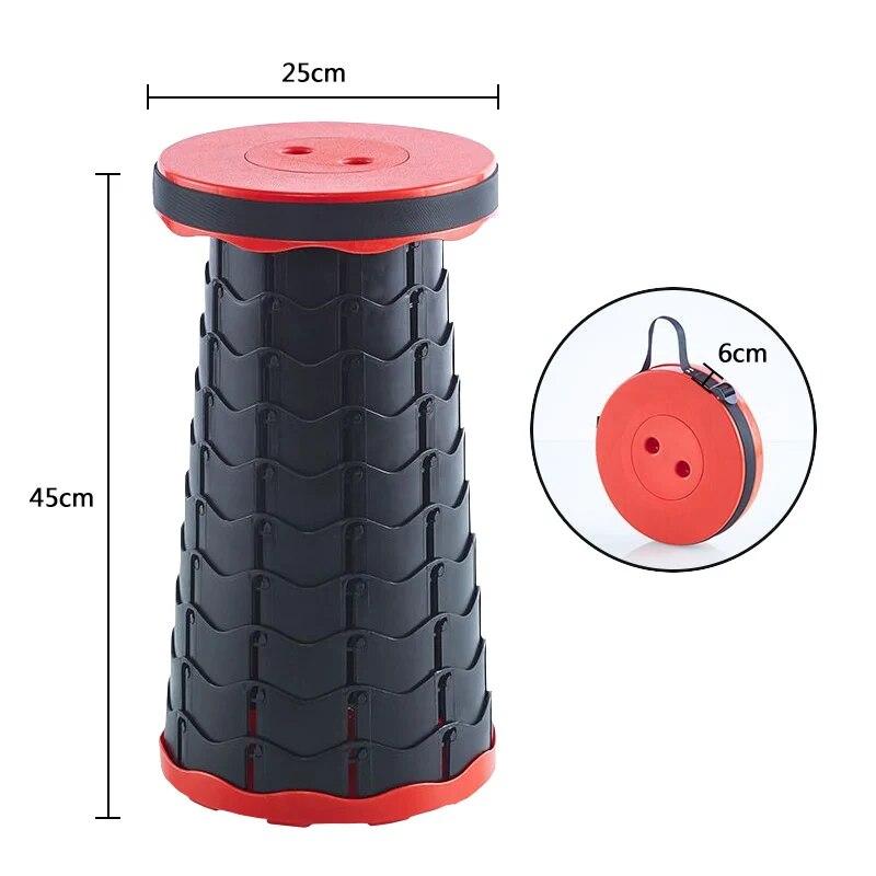 Portable Round Folding Chair Accordion Chair Height Adjustment Simple Tool Elephant Swing Playground Queue Chair