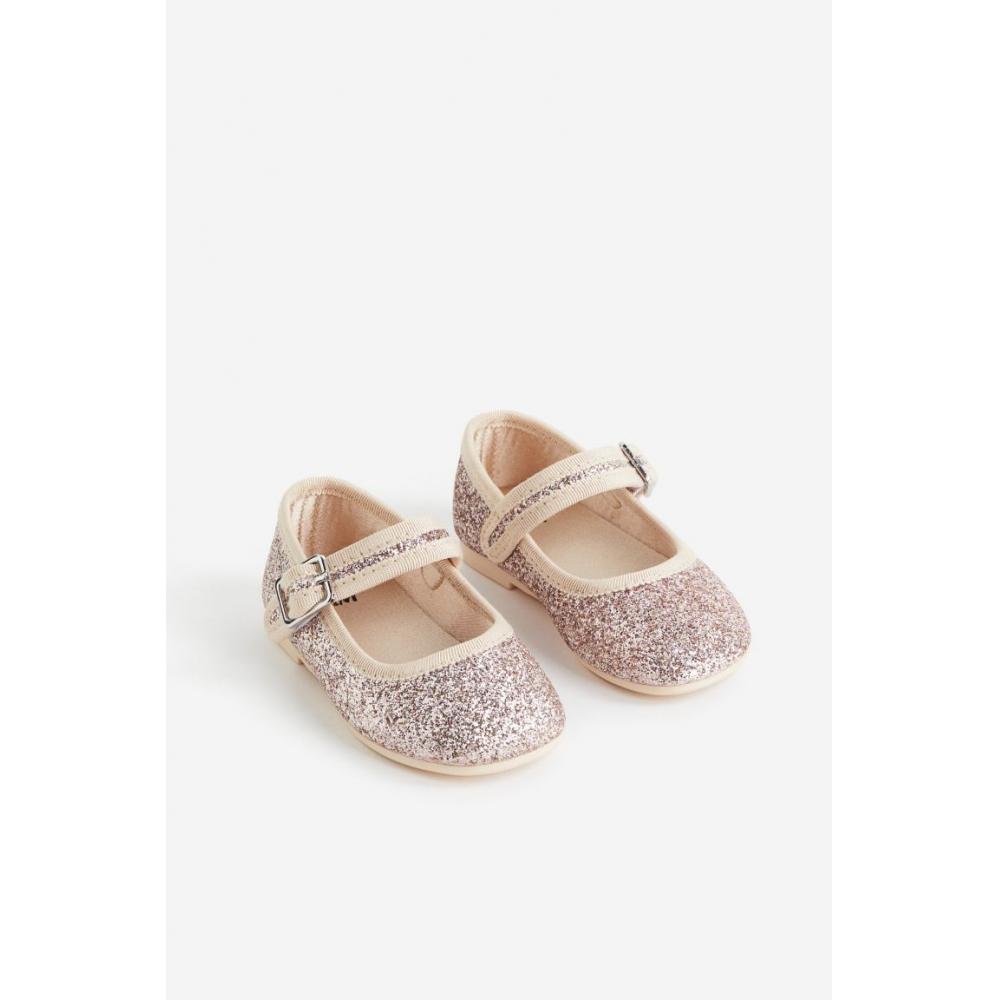 

Туфли на плоской подошве с блестками HM Светло-розовый