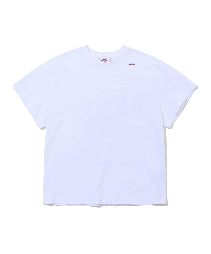 Bieseulaebis Back Rabbit Hole Latent Heat Graphic Short Sleeve T-Shirt White