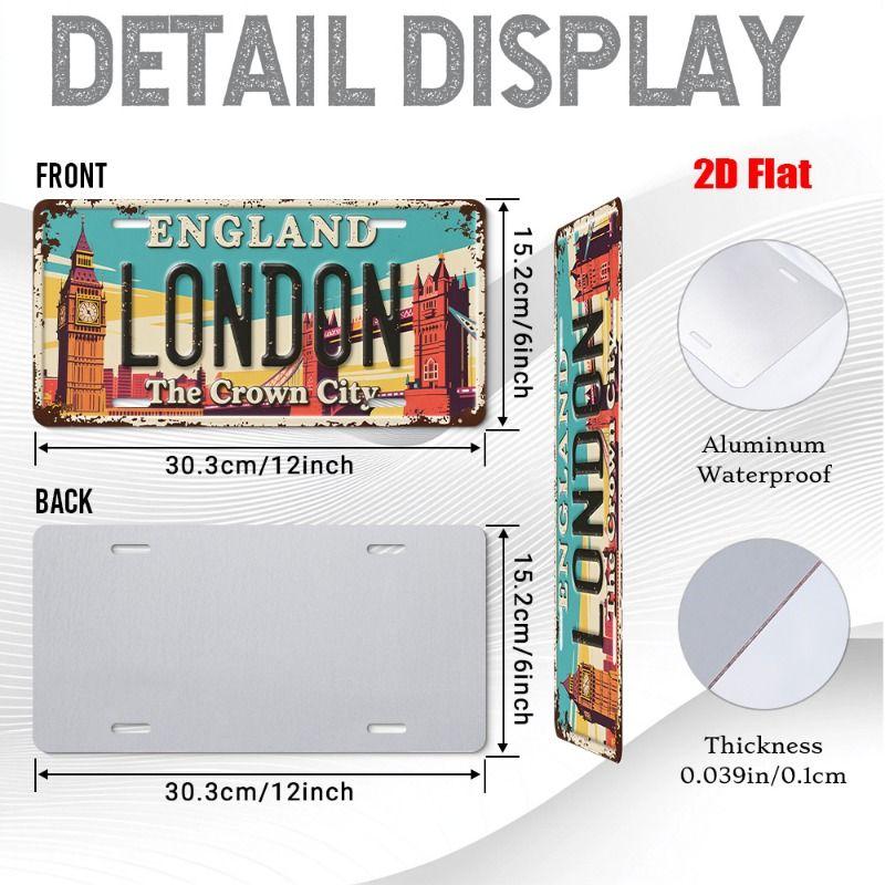 Urban City Theme Metal Tin Sign for Bar Garage Interior