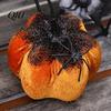Retro Pumpkin Ornament Halloween Spider Ornaments, Spooky Tabletop Decoration, Holiday Showcase Decorations Glittering for Home Party Fall Decor Theme