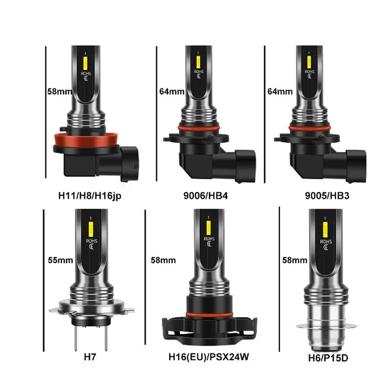 1PC 9005/HB3/H4/H11/H7/H3/H6/H16/5202 Car LED Fog Light Super Bright Headlight