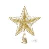 LED Light-Up Wrought Iron Five-Pointed Star Tree Topper Decoration