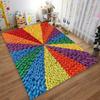 Tappeto Tappetino con Motivo a Maglia Arcobaleno - Tappetino Decorativo Colorato per la Casa Adatto per l'uso come antiscivolo per soggiorno camera da letto divani
