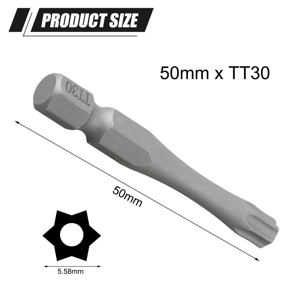 Torx Security Head Screwdriver Bit 1/4 Inch Alloy Steel