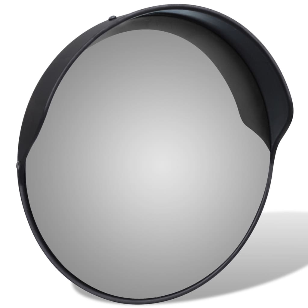 Specchio Convexo per Traffico Plastica PC Nero 30 cm Uso Esterno