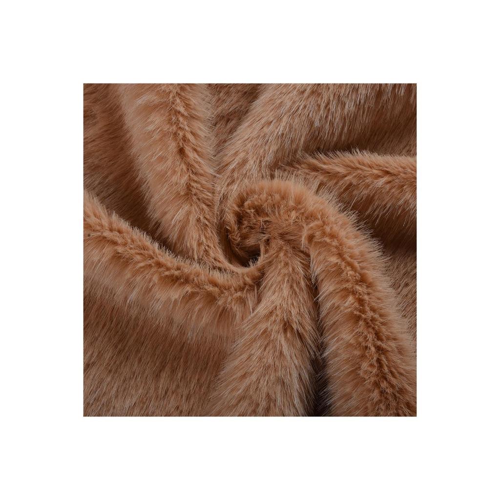 Golden Sable Faux Velvet Toy Fabric, Long Pile Mink Hair, 420g