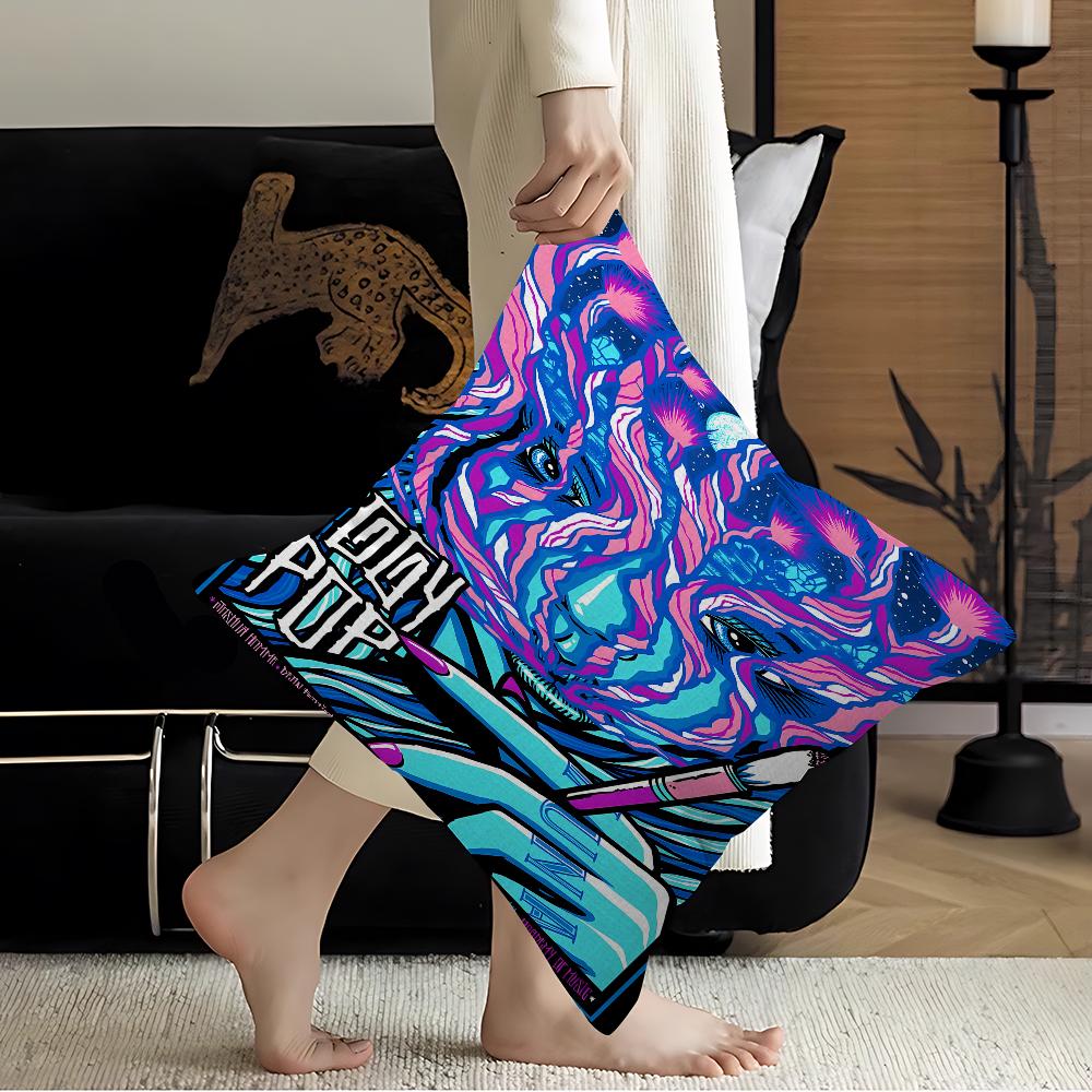 L-Iggy P-Pop Band Cushion Cover Pillow Cover Decor Pillowcase Printed Cushion Case for Couch
