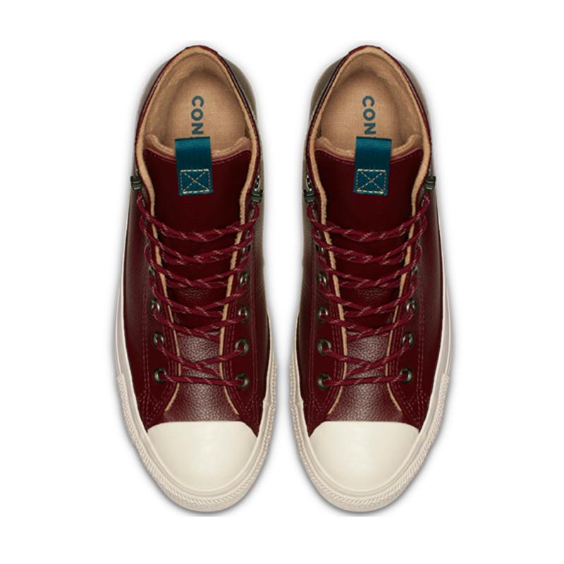 Converse Chuck Taylor All Star Desert Storm Leather High Top Classic Comfort High Top Espadrilles Unisex Burgundy