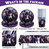 Wednesday Addams Birthday Party Tableware Include Tablecloth, Napkins, and Paper Cups