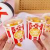 1 Bucket of Nine Creative Simulated Fried Chicken Bucket Eraser Set Drum Stick and Chicken Wing Eraser, Christmas Gift for Child