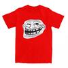 Camiseta Rage Comic Trollfac Anime Engraçado Hip Hop Manga Curta Tops Incríveis Verão Puro Gola Redonda 6XL Roupas
