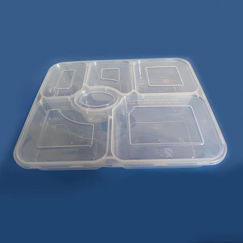 Disposable 6-Compartment Meal Prep Containers