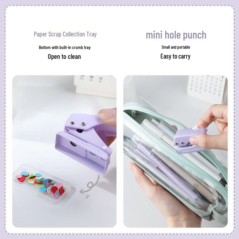 Mini Round Hole Punch for Students & DIY Projects