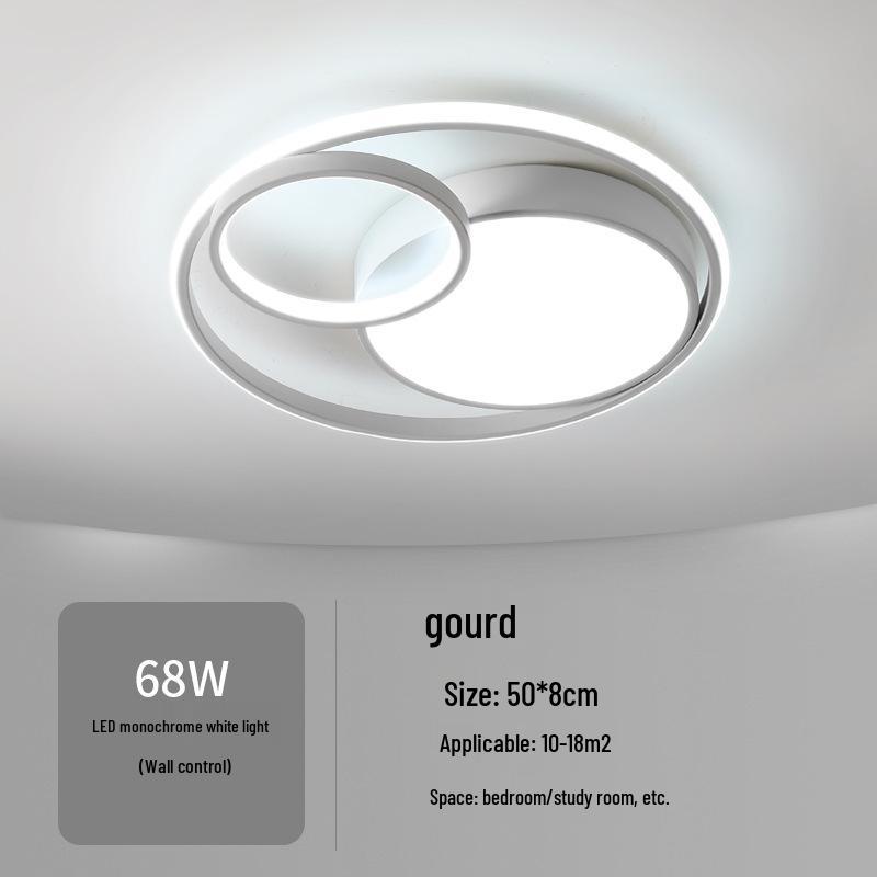 Nordic Modern LED Ceiling Light - Minimalist Black & White Design for Bedroom, Study, or Romantic Settings