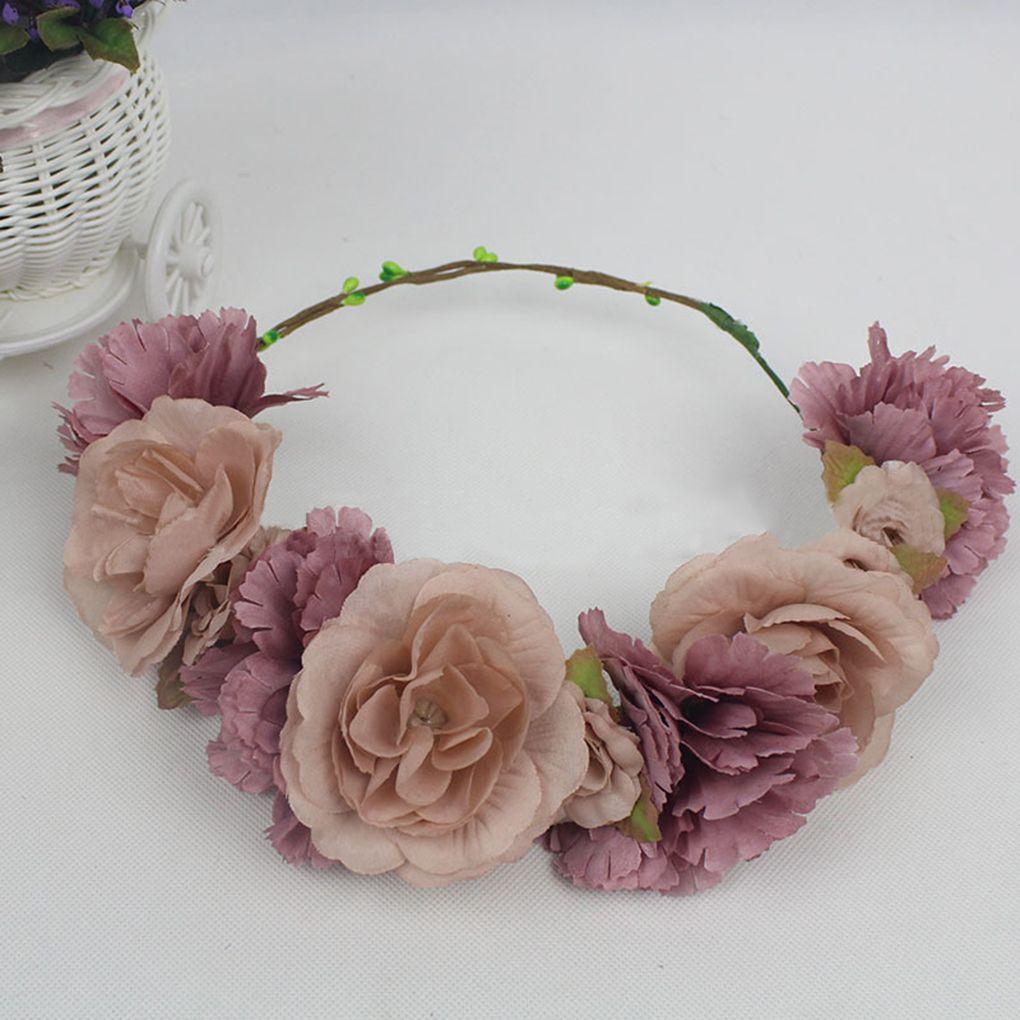 Women Girls Flower Hair Wreath Festival Wedding Party Headband