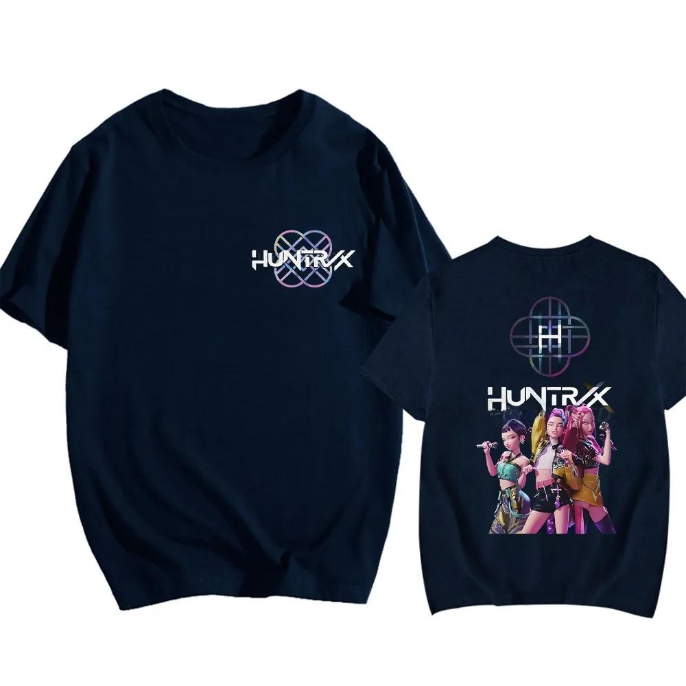 Loose Crew Neck Short Sleeve T-Shirt K Pop Demon Hunters Hunter Group Print Base Layer Top