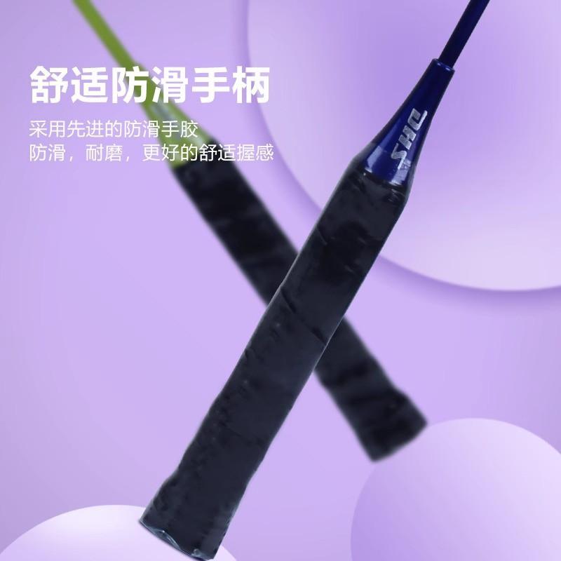 DHS TX202 Badminton Racket Pair Beginners Iron Alloy Frame Lightweight 95-100g Balanced Stiffness