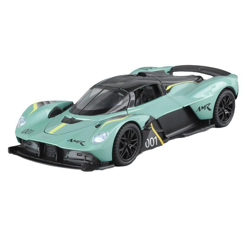 

1/32 Aston Martin Valkyrie Sports Car Model Simulation Sound and Light Children s Toy Car with Base Collection Ornaments Birthday Gift озеро синий