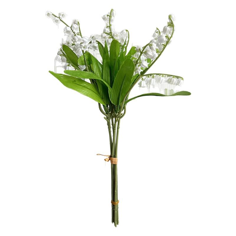 Lily of the Valley Wedding Bouquet & Wind Chime Fake Flowers - High-End Wedding Decoration
