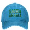 Unisex Women SAUDI ARABIA Flag Saudi National Day Baseball Cap Vintage Distressed Washed Casquette Dad  Adjustable