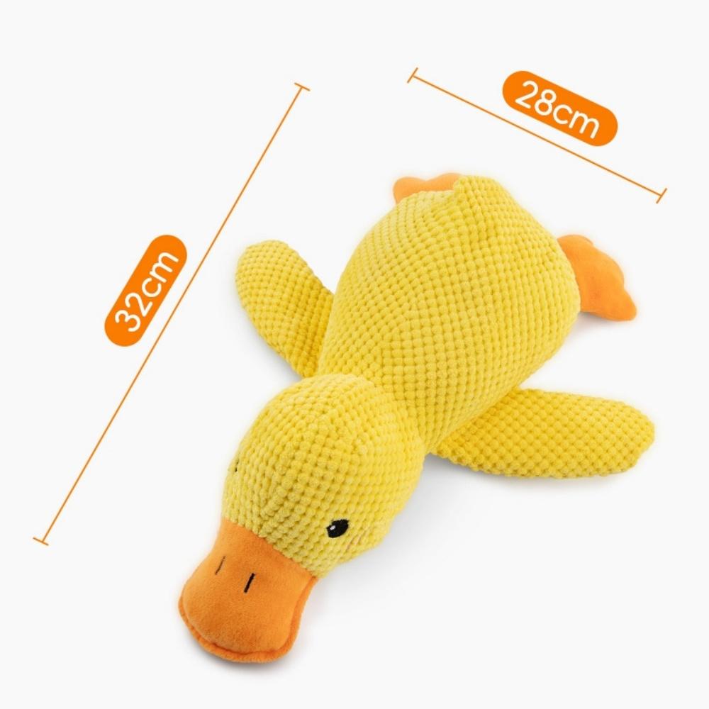 Pet Plush Toy Calming Stuffed Duck Toys Chew Toy Sleeping Ducks Bite Resistant Teeth Grinding Sound Relief Duck Sound Pet Toys