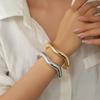 Wind Electroplated Metal Ccb Irregular Twisted Opening Bracelet Female Exaggerated Bracelet High Color Retention Bracelet
