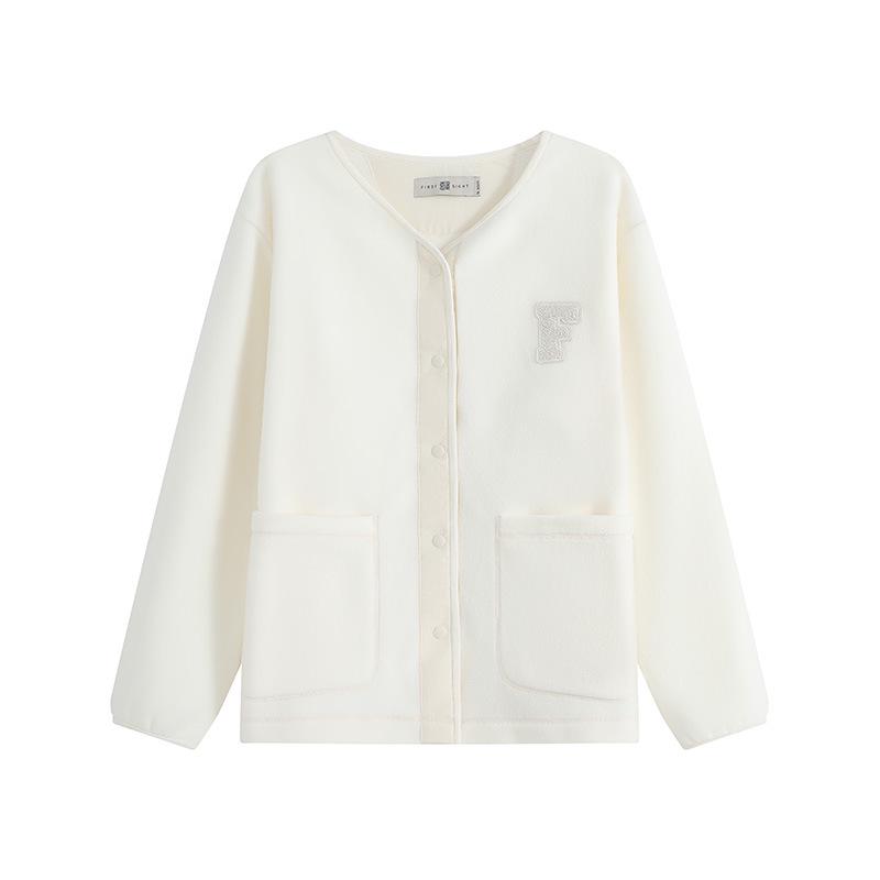 

25 New Fleece-Lined V-Neck Cardigan - Casual, Warm & Versatile Autumn/Winter Top XXL