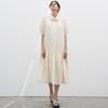 MITTE Ribbon Shirring Dress_Cream