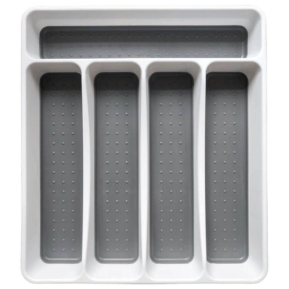 Silverware Tray with Non-slip TPR Linings Silverware Organizer Flatware Tableware Silverware Drawer Organizer for Kitchen Drawer