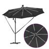 Anthracite LED Strip Sun Umbrella 294 X 294 X 248 Cm