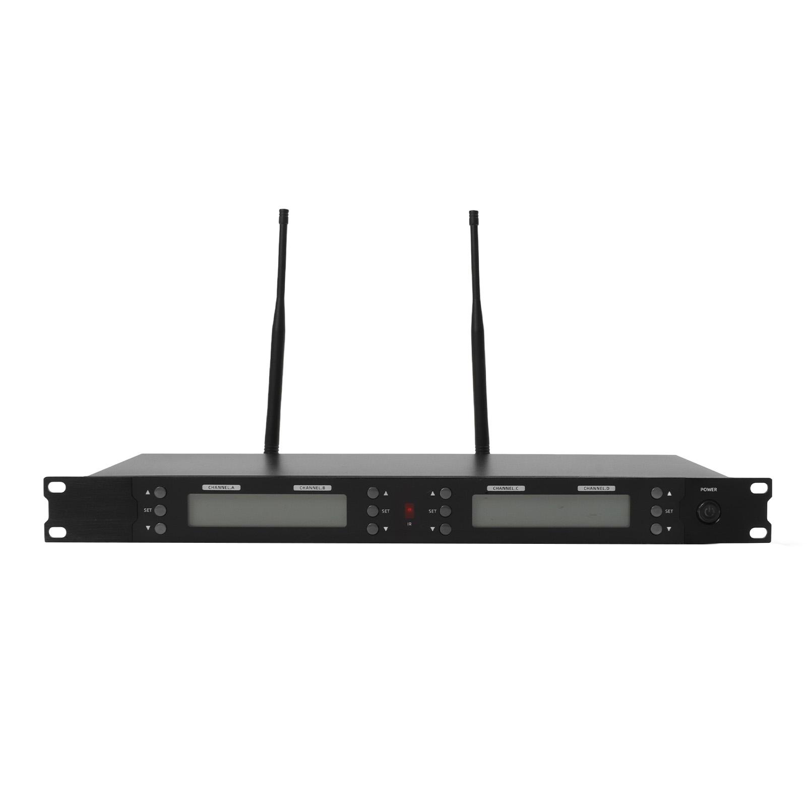 

Беспроводная микрофонная система UHF Professional 1 Tows 4 Беспроводная гарнитура с микрофоном для семейного караоке US Plug