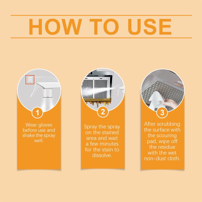 Foam Cleaner Kitchen Grease Cleaner Stain Remover Cleaner Spray Magic Kitchen Degreaser Products Kitchenware Degreaser 1pcs