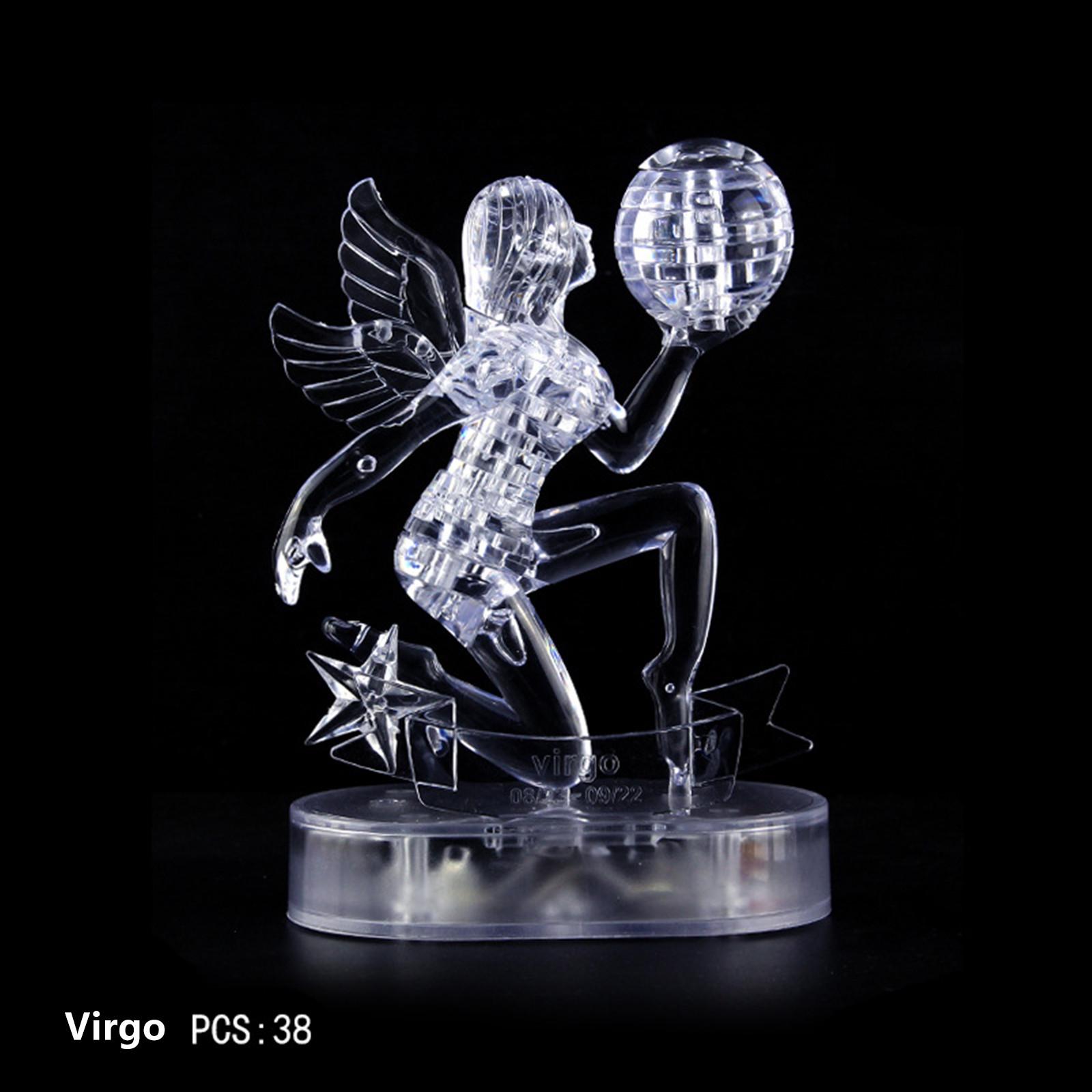 

3D-хрустальная головоломка-головоломка «Прозрачные двенадцать 12 созвездий астролога», вспышка, светодиодный свет