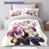 Kpop Lovci démonů Vzor Povlečení, Sada přikrývky Povlak na přikrývku Povlak na polštář Domov Dárek k narozeninám (1 * povlak na peřinu + 2 * povlak na polštář, bez jádra)