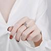S925 sterling silver moissanite ring women's four-claw ring live simple platinum-plated holiday jewelry gift