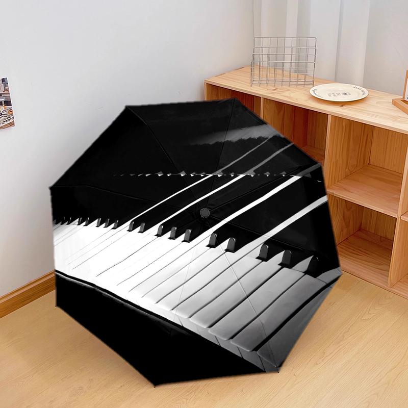 

1PC Piano keys Umbrella Portable Folding Umbrella Iron Frame Hole Bone Structure Outdoor Home Umbrella A18 разноцветный